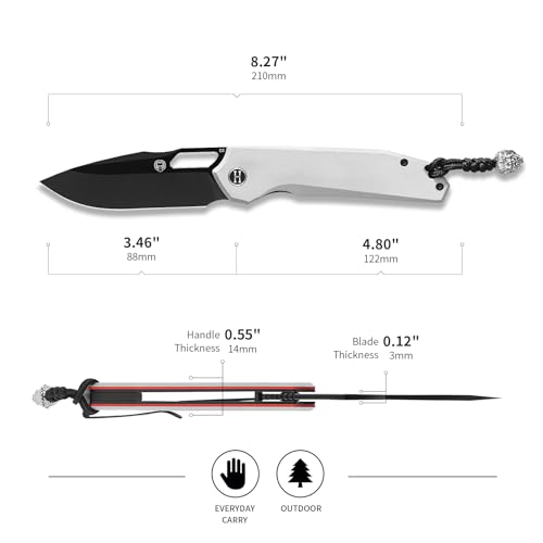 The Sentinel Folding Knife Giftset (black blade+dark grey/red liner G10 handle)