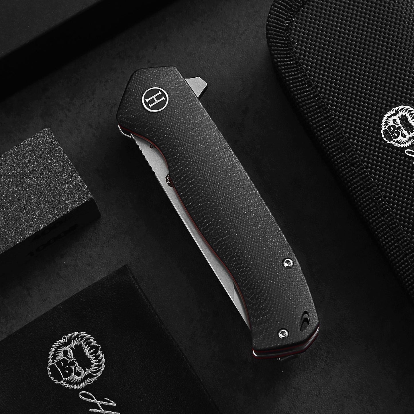 The Pathfinder Folding Pocket Knife Giftset for Men and Women (Silver and Red)