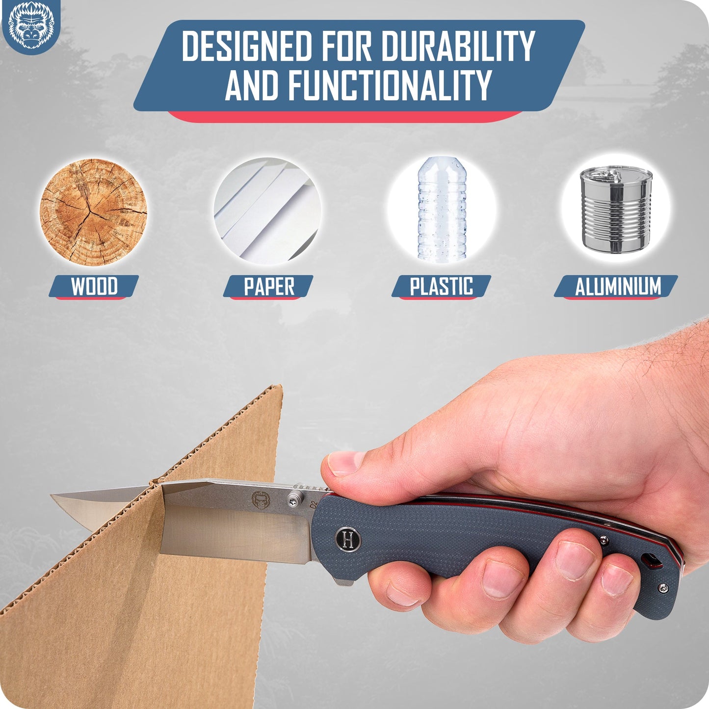 The Wrangler Folding Pocket Knife Giftset for Men and Women (Silver and Red)