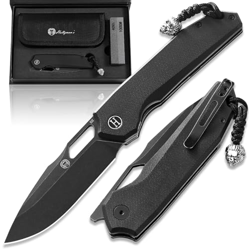 The Sentinel Folding Knife Giftset (black stonewashed blade+black G10 handle)